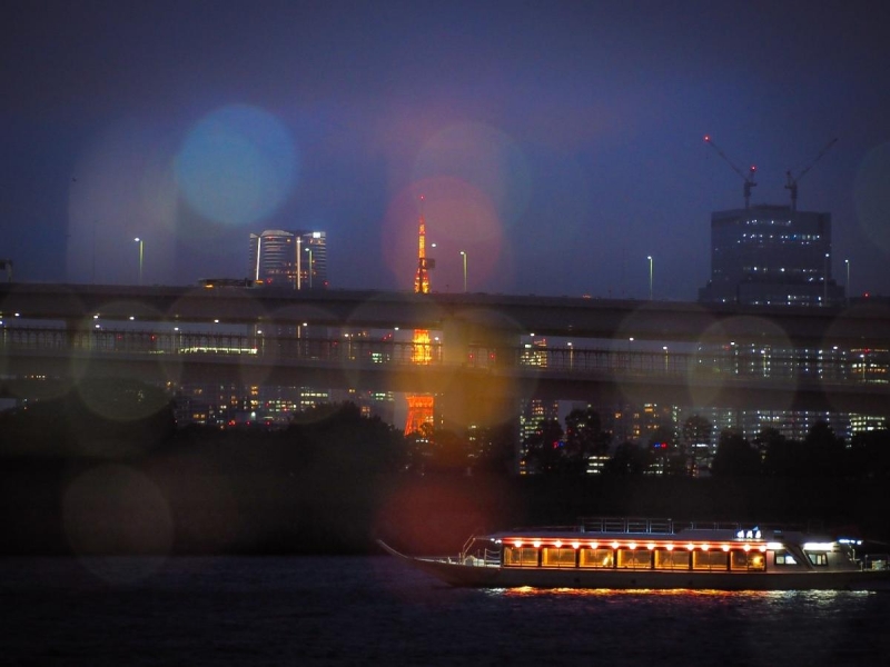 梅島駅 屋形船 夜景