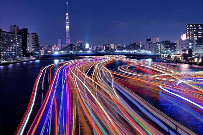 西新井大師西駅 屋形船 夜景