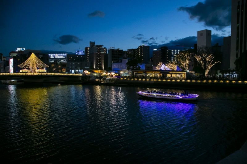 07浅草 屋形船 ライトアップ